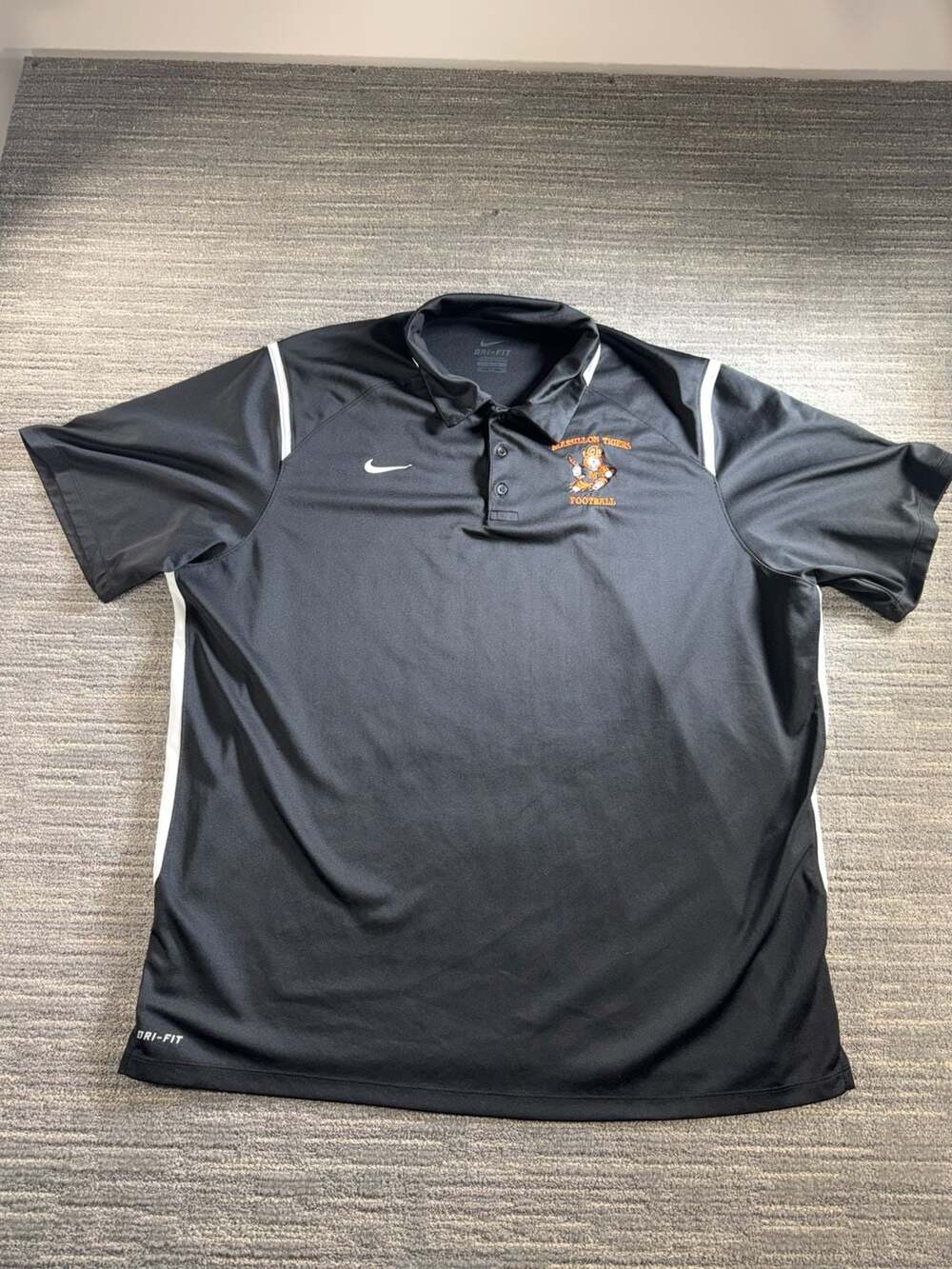 Nike Dri-FIT Massillon Tigers Football Polo Shirt Black Size 2XL